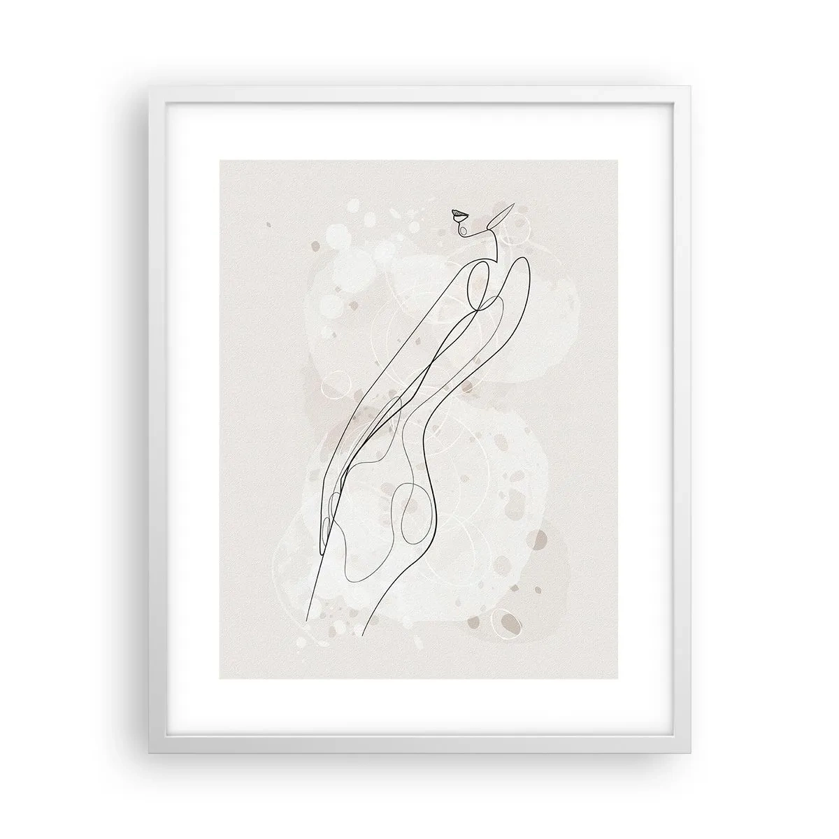 Poster in een witte lijst - De blik dwaalt af - 40x50 cm