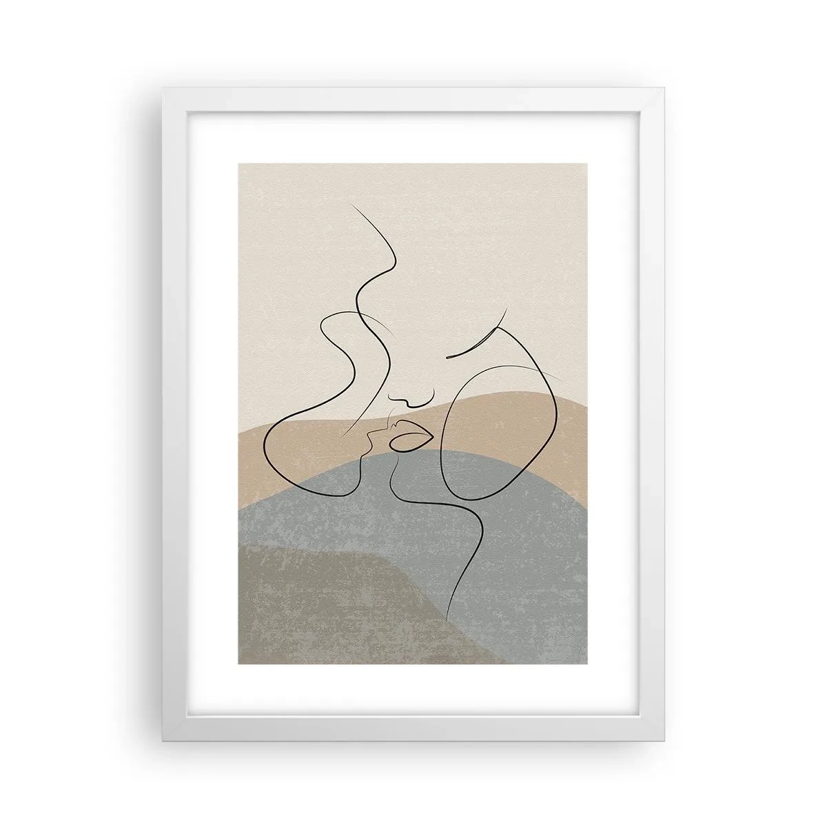 Poster in een witte lijst - Als een penseelstreek - 30x40 cm