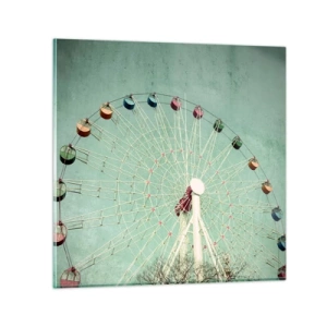 Schilderen op glas - Wij nodigen u uit om plezier te hebben - 60x60 cm