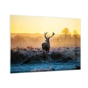 Schilderen op glas - Gekroond op zijn landgoed - 100x70 cm