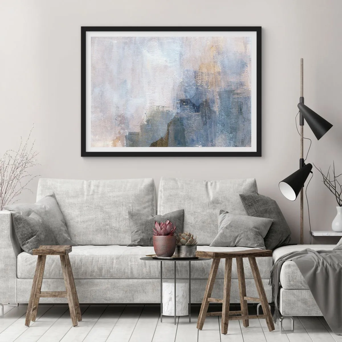 Poster in een zwarte lijst - Kleurtonen en akkoorden - 91x61 cm