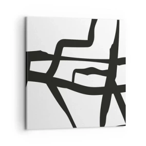Schilderen op canvas - Zwart-wit ontwerp - 60x60 cm