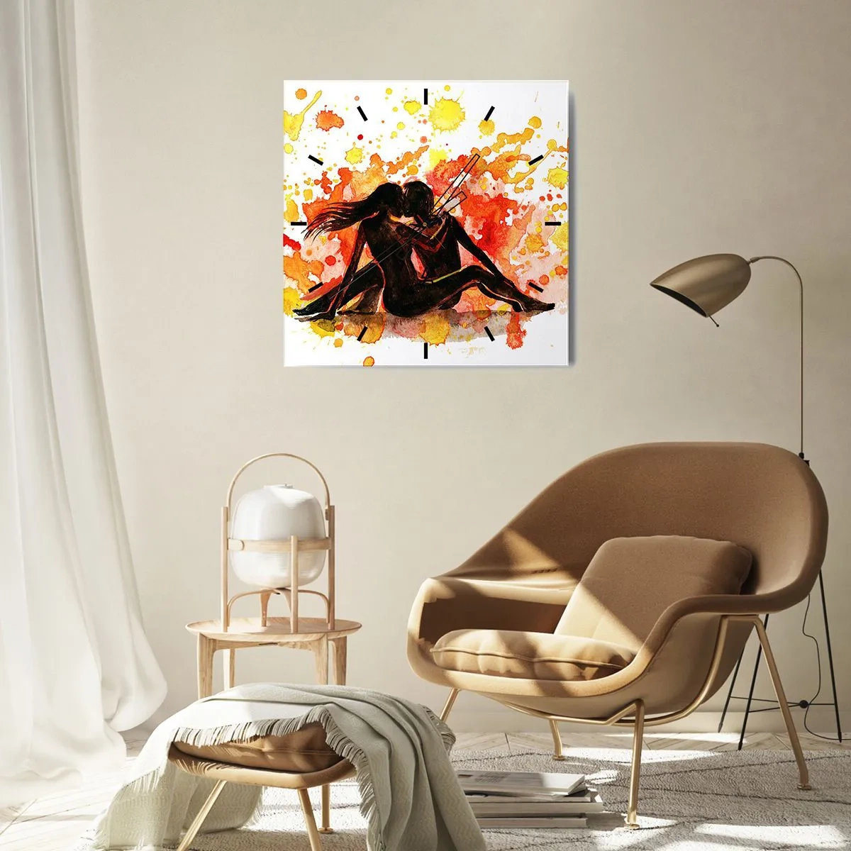 Wandklok - Klok - En er was licht - 40x40 cm