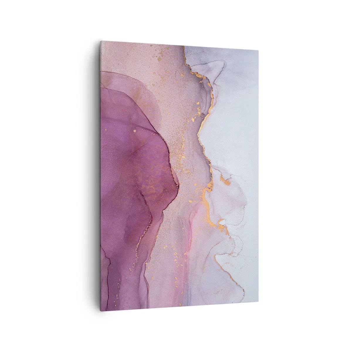 Schilderen op canvas - Lila en paarse golven - 80x120 cm