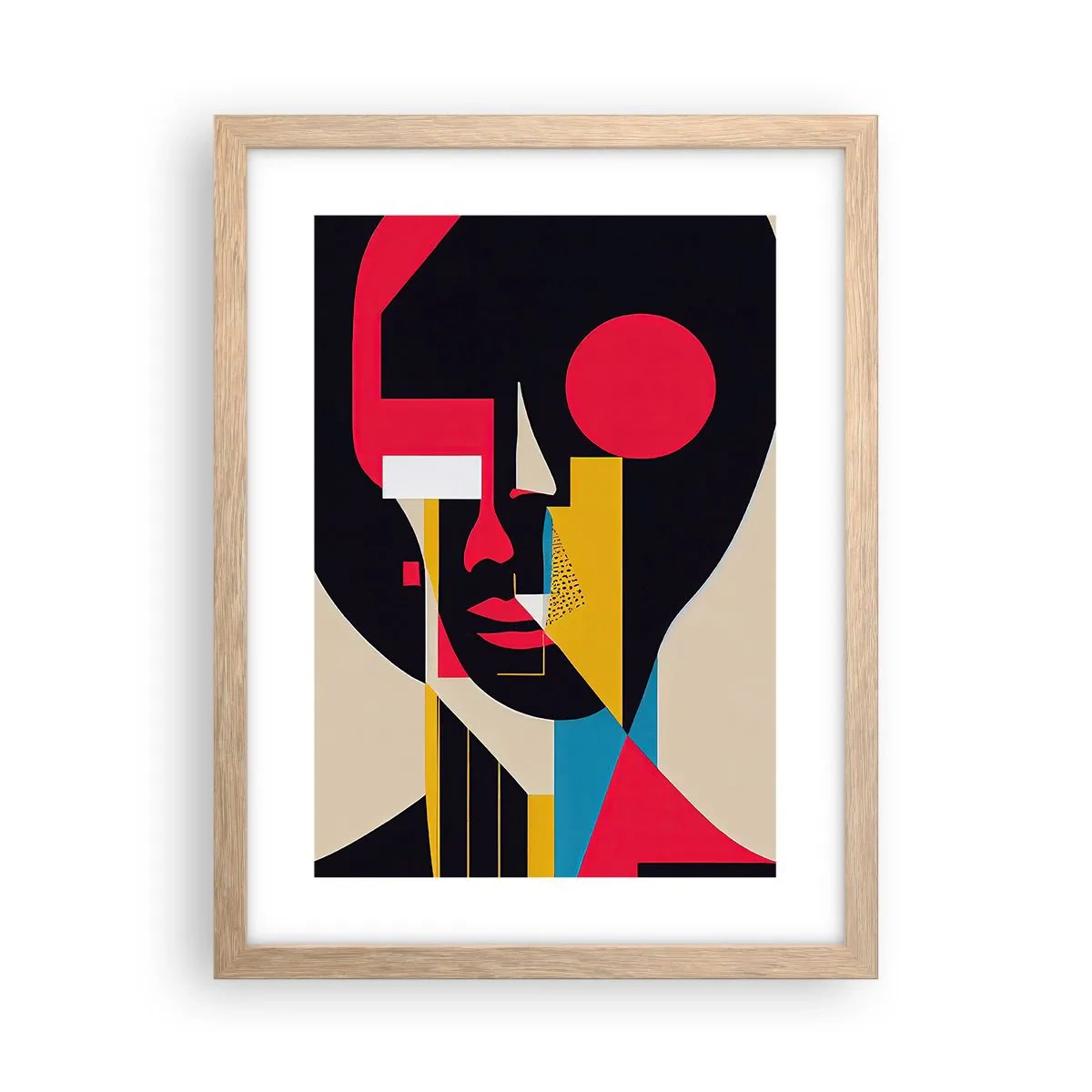 Een poster in een licht eiken lijst - Haar innerlijke wereld - 30x40 cm
