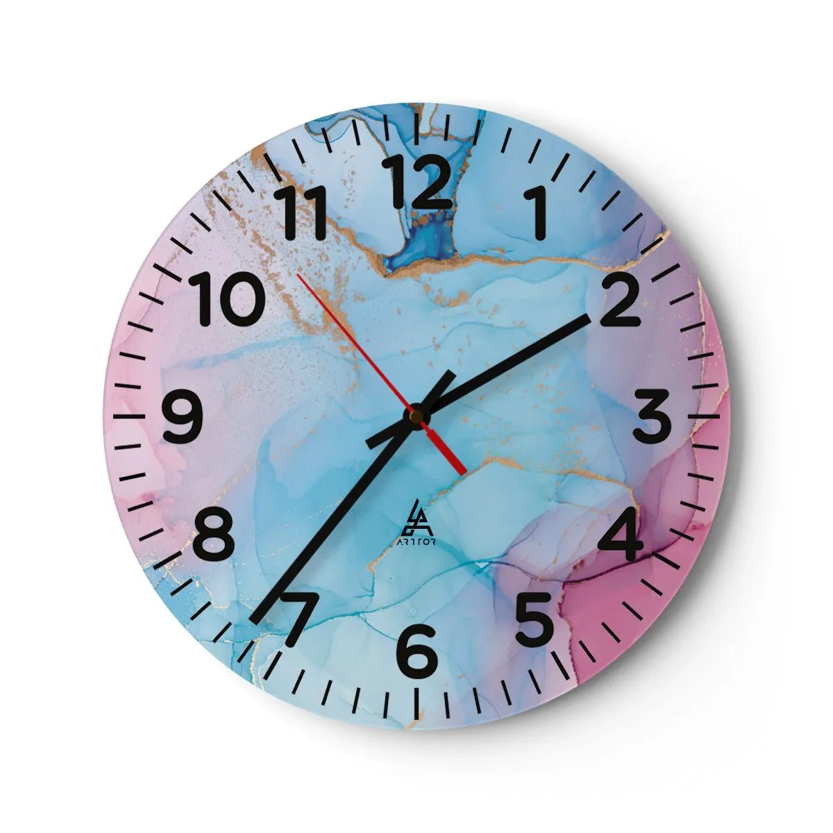 Wandklok - Klok - Ontmoeting en interpenetratie - 30x30 cm