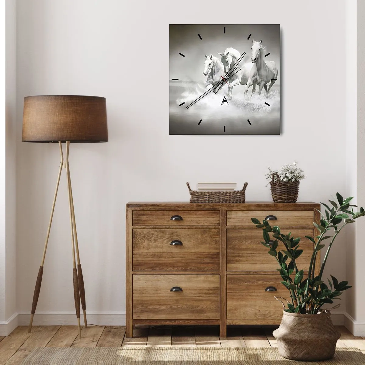 Wandklok - Klok - Witte waanzin - 40x40 cm