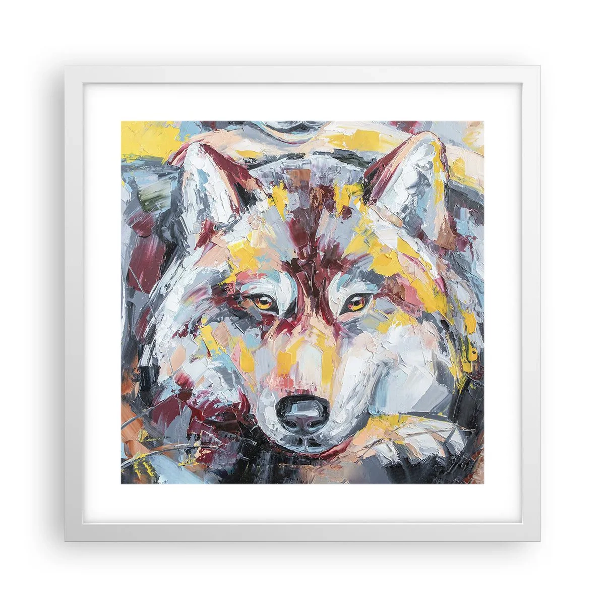 Poster in een witte lijst - Gemoedsrust onder dierbaren - 40x40 cm