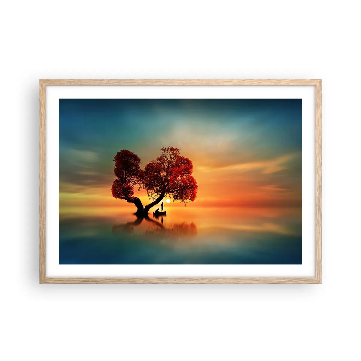 Een poster in een licht eiken lijst - Afstanders en de stilte van de wereldlozen - 70x50 cm