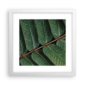 Poster in een witte lijst - In een groen ritme - 30x30 cm