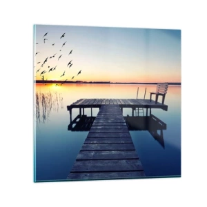 Schilderen op glas - Dat was een goede dag - 30x30 cm