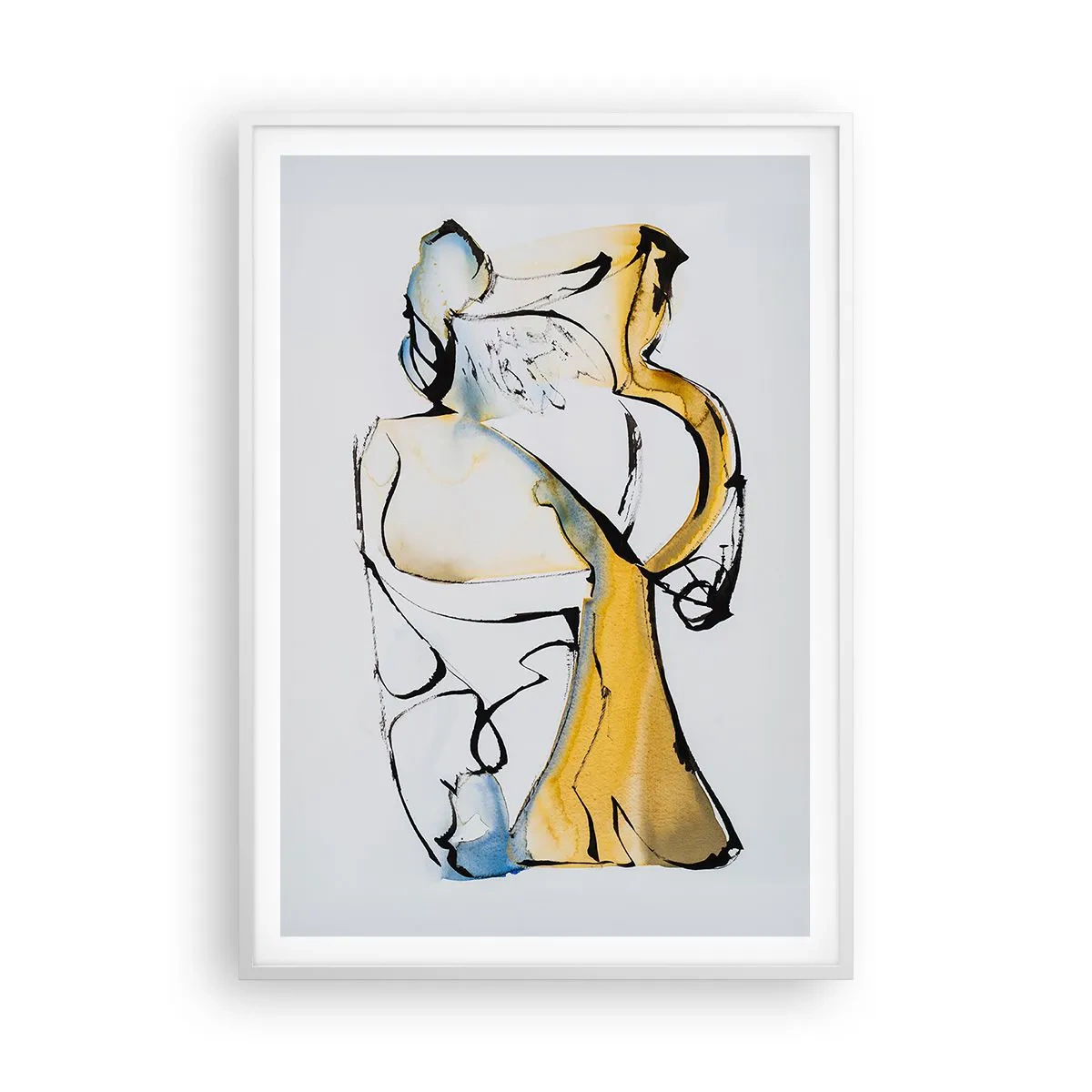 Poster in een witte lijst - Glazen abstractie - 70x100 cm