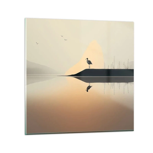 Schilderen op glas - Heer op het meer - 40x40 cm