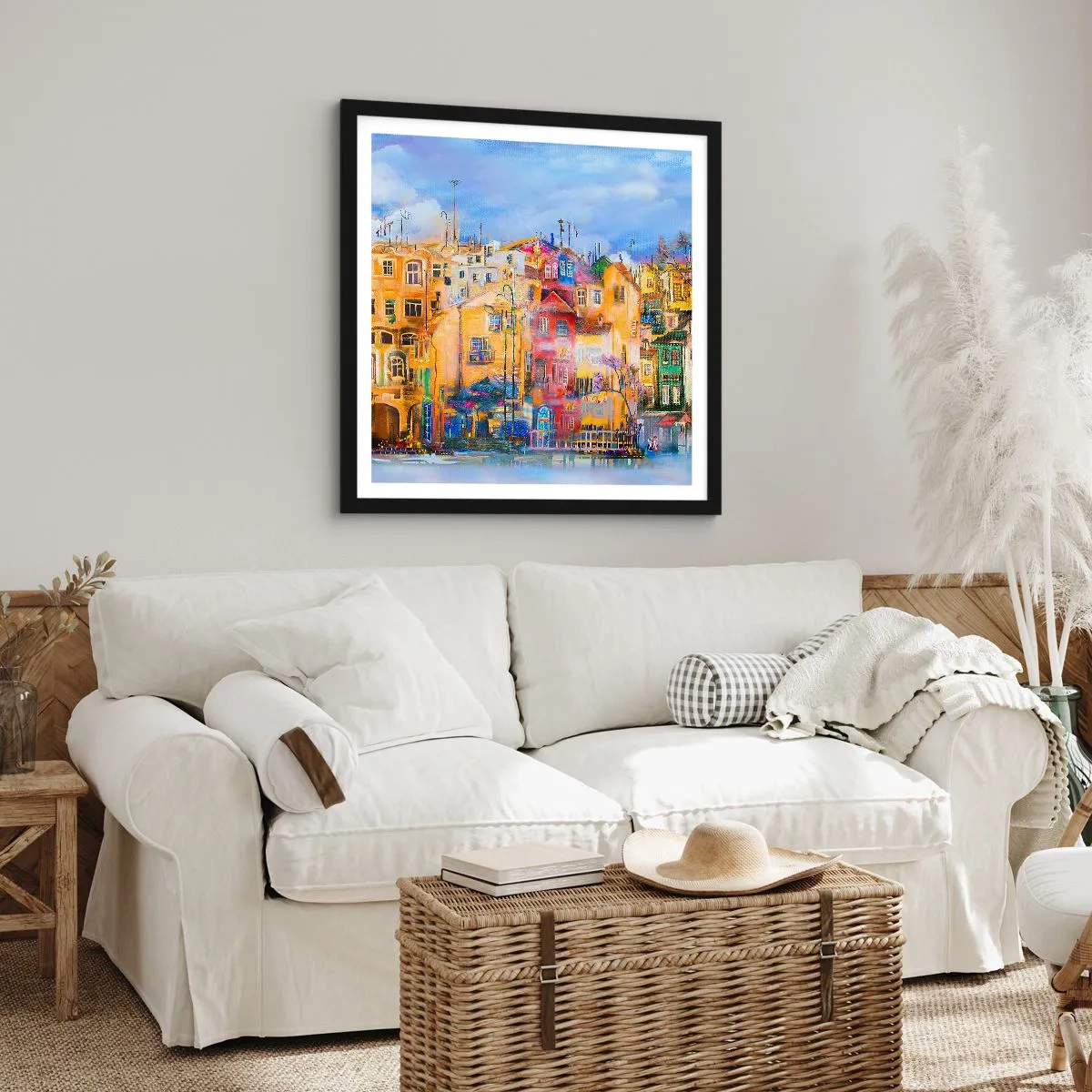 Poster in een zwarte lijst - Wij zijn samen - 40x40 cm