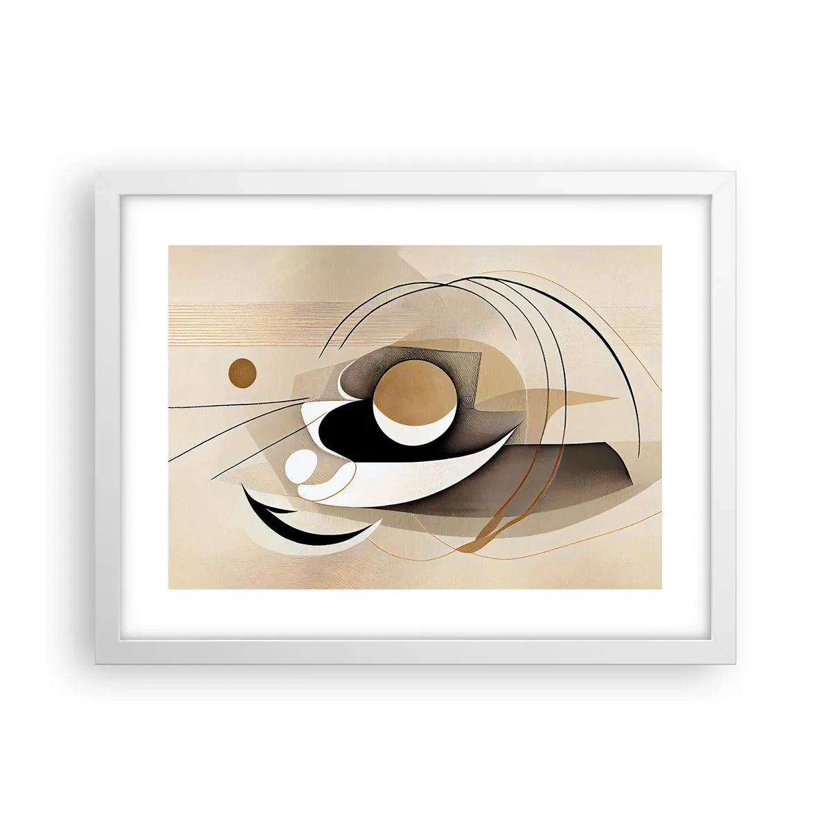 Poster in een witte lijst - Compositie: de essentie van de dingen - 40x30 cm