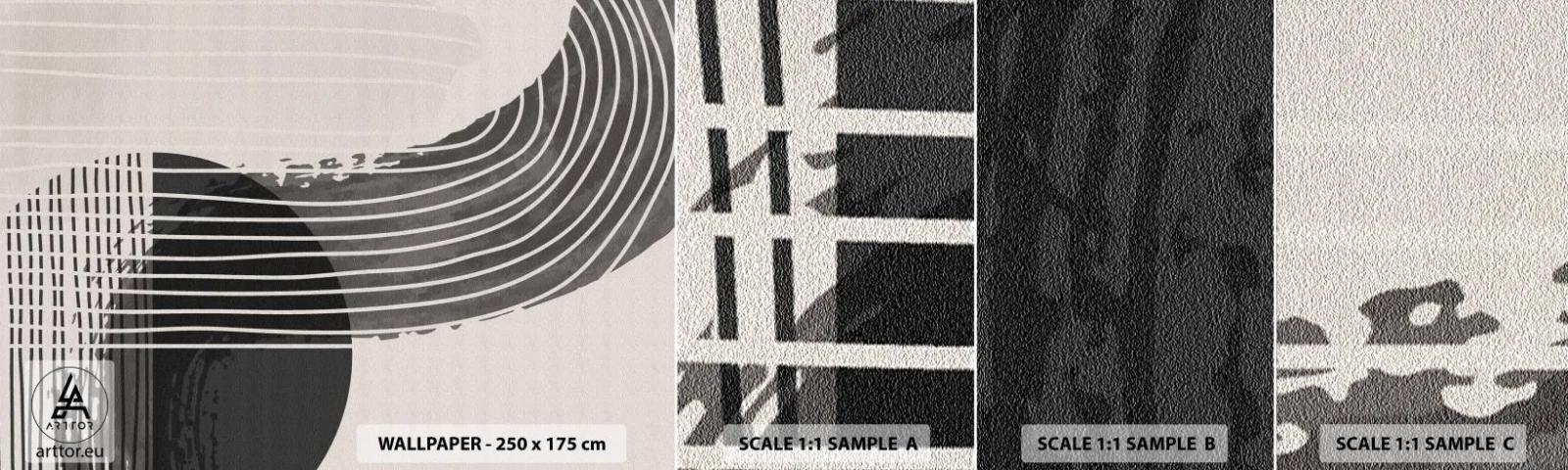 Fotobehang Staaltje Standard Eco - Daar en terug - Minimalisme, Abstractie, Deel - 100x30 cm