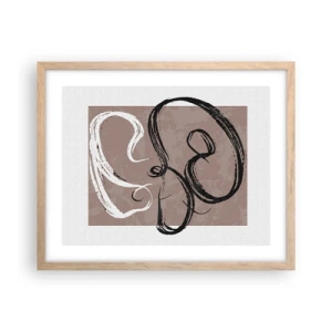 Een poster in een licht eiken lijst - Compositie – de zoektocht naar volheid - 50x40 cm