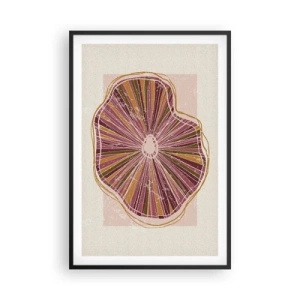 Poster in een zwarte lijst - Stralende abstractie - 61x91 cm