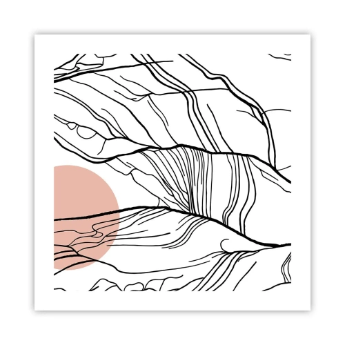 Poster - In een web van twijgen - 50x50 cm