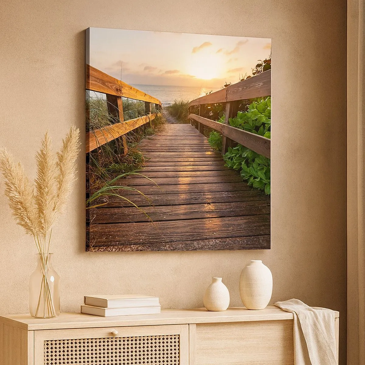 Schilderen op canvas - En direct naar de kust - 30x30 cm