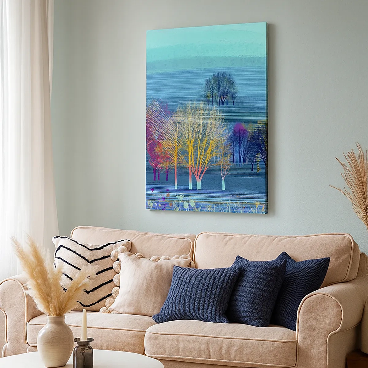 Schilderen op canvas - Een gekamd landschap - 50x70 cm