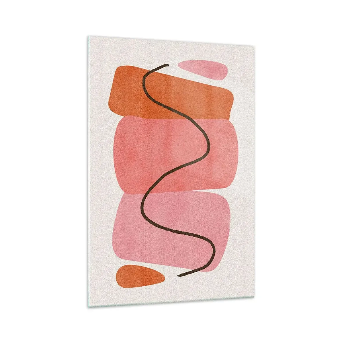 Schilderen op glas - zachte beweging van vormen - 70x100 cm