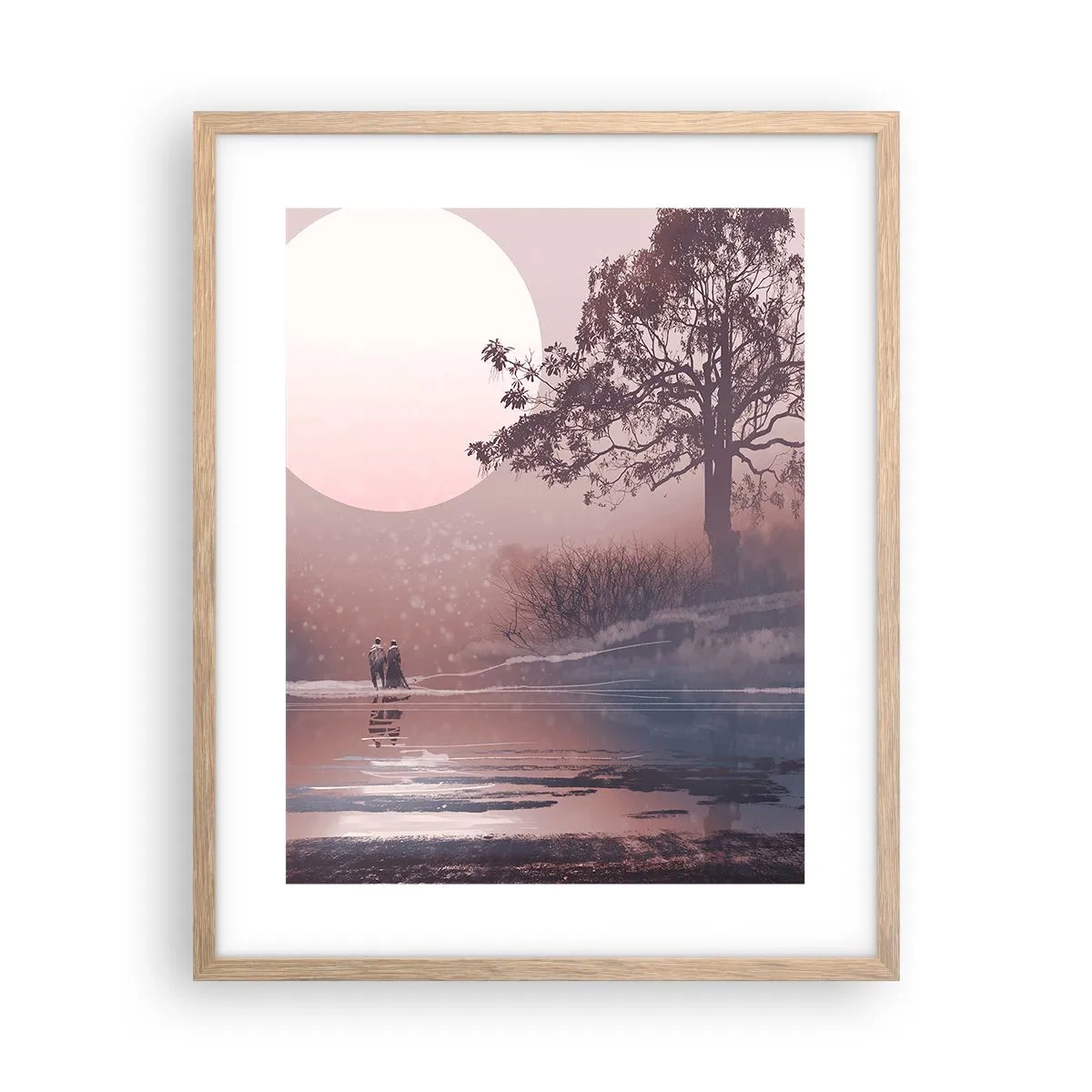 Een poster in een licht eiken lijst - nacht wonderen - 40x50 cm