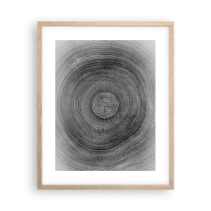 Een poster in een licht eiken lijst - Teken van de tijden - 40x50 cm