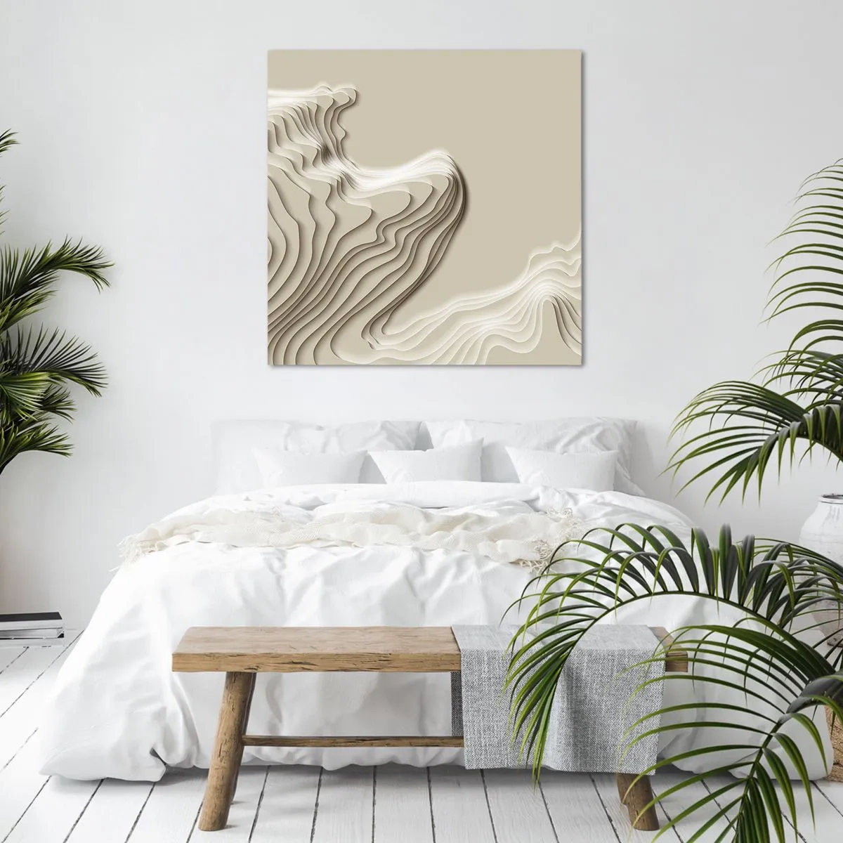 Schilderen op canvas - Kunst topografie - 30x30 cm