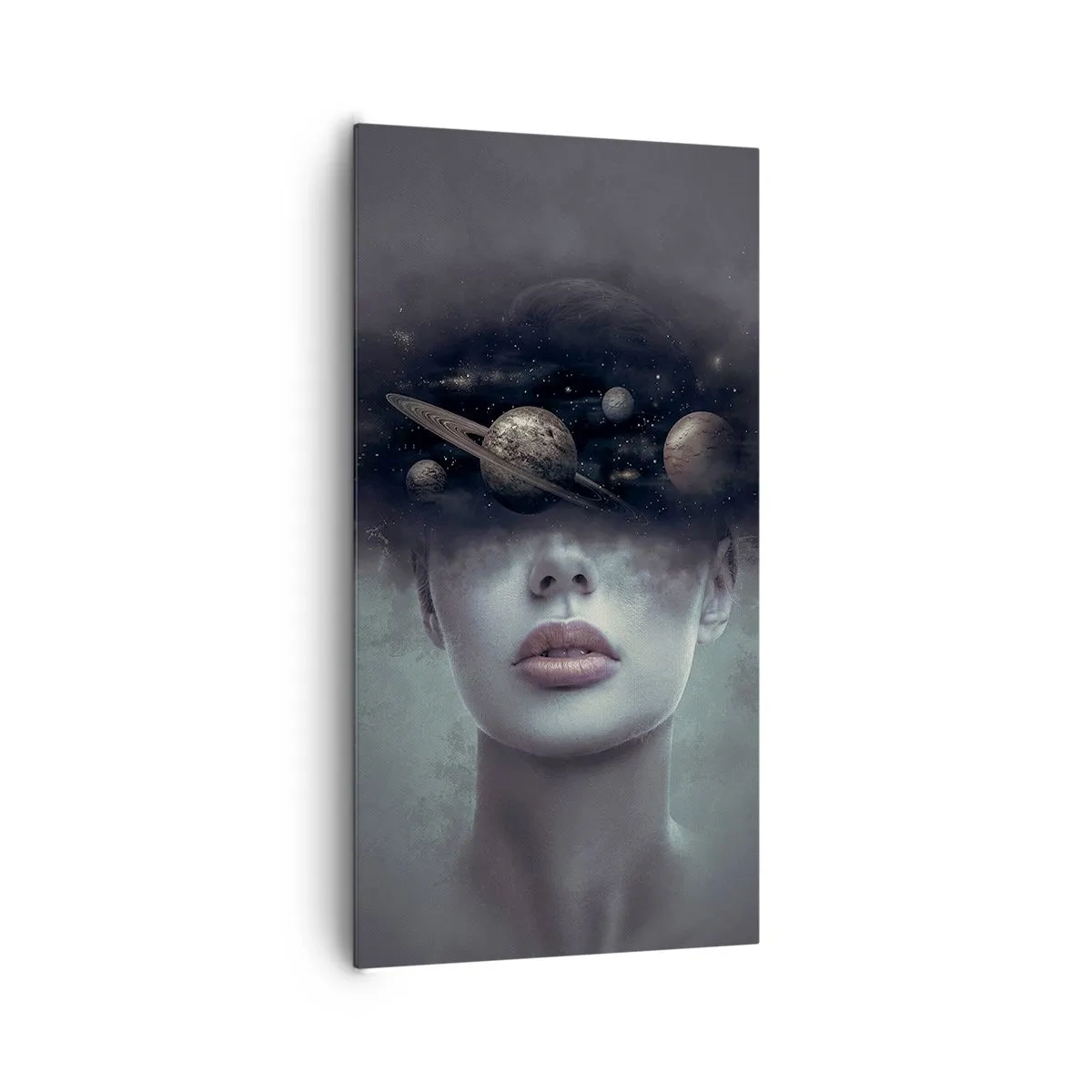 Schilderen op canvas - En de planeten worden gek... - 65x120 cm