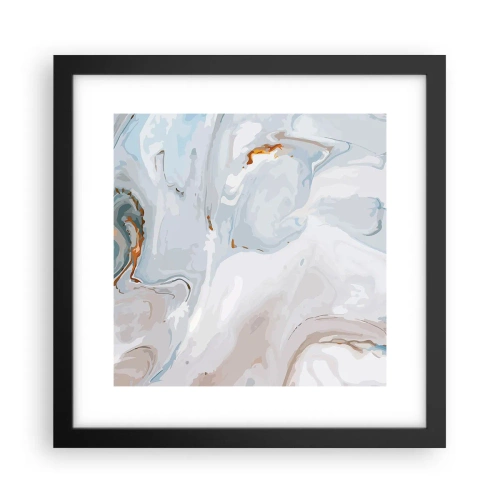 Poster in een zwarte lijst - Het wit is verheven - 30x30 cm