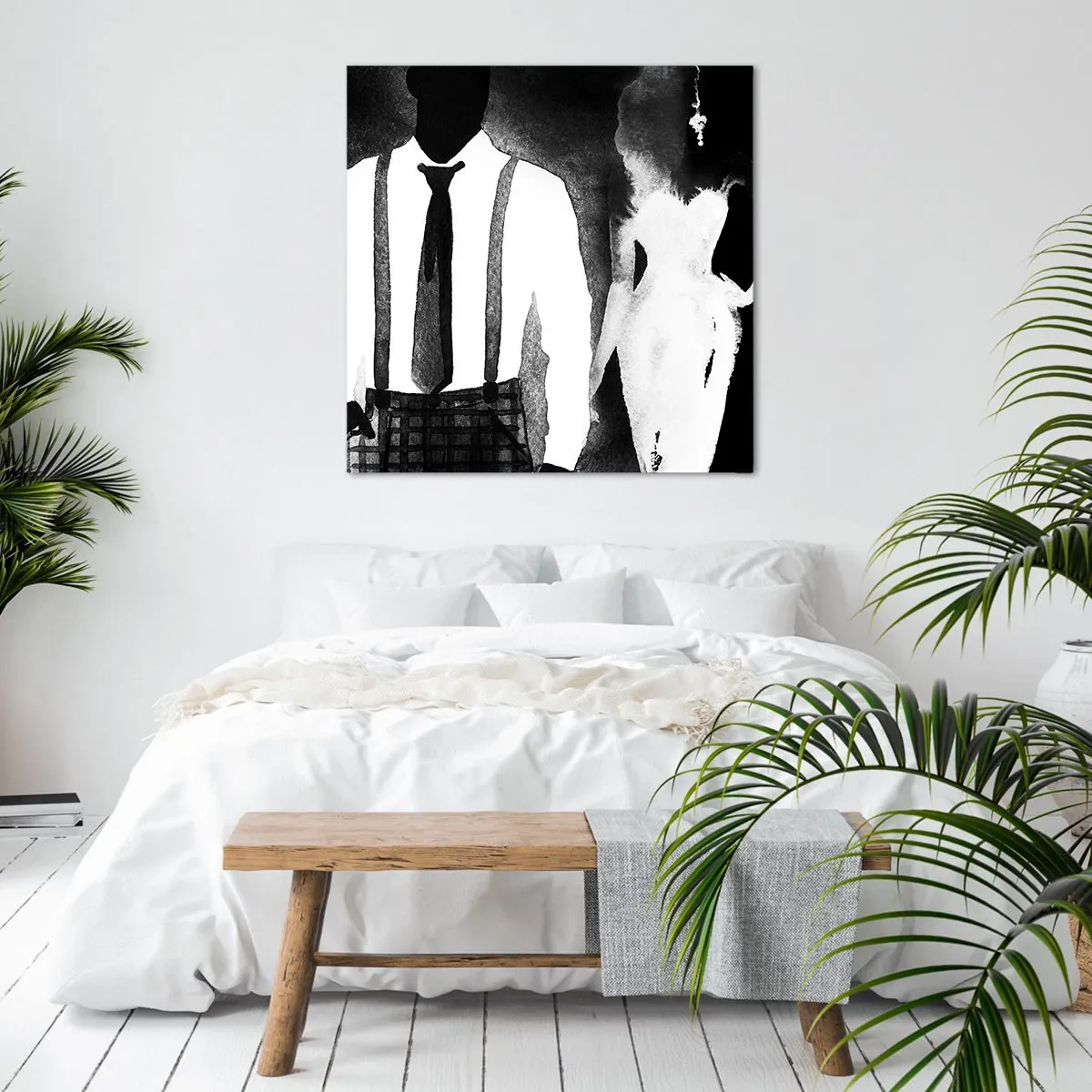 Schilderen op canvas - In een noir sfeer - 40x40 cm