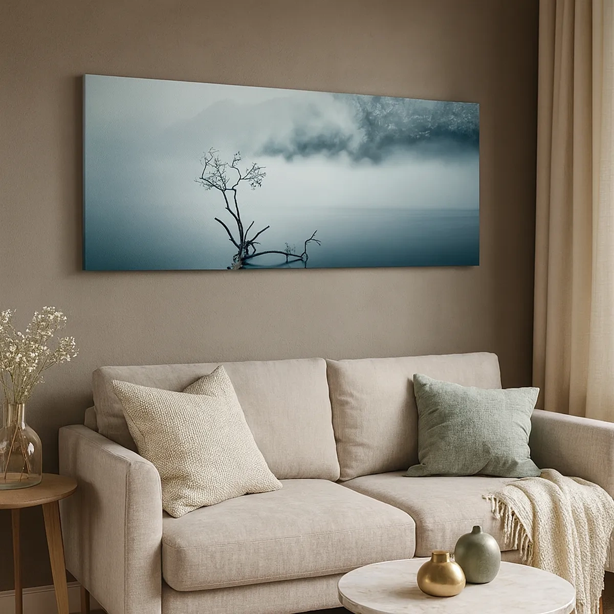 Schilderen op canvas - Van water en mist - 30x30 cm