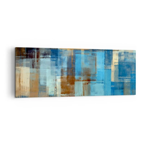 Schilderen op canvas - Door de blauwe sluier - 140x50 cm