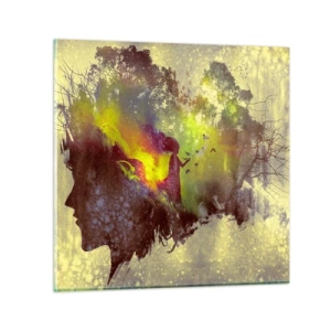 Schilderen op glas - Moeder Natuur - 50x50 cm
