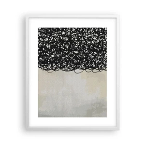 Poster in een witte lijst - Turbulente abstractie - 40x50 cm