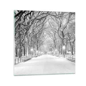 Schilderen op glas - Vier seizoenen - winter - 30x30 cm