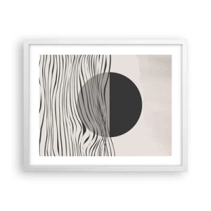 Poster in een witte lijst - Halve compositie - 50x40 cm