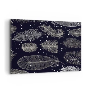 Schilderen op canvas - Gevederde kant - 100x70 cm