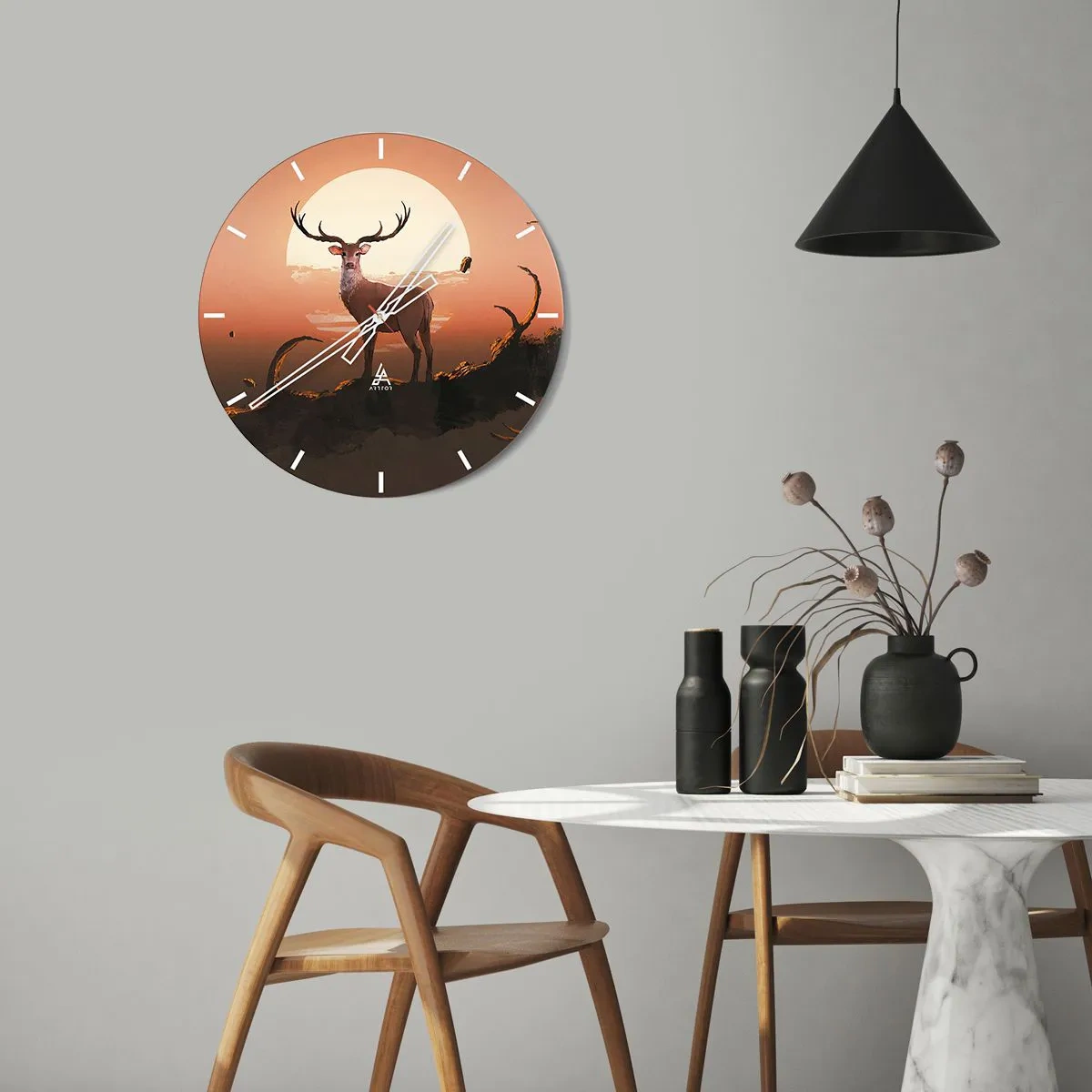 Wandklok - Klok - Deze nacht is anders dan alle andere - 30x30 cm