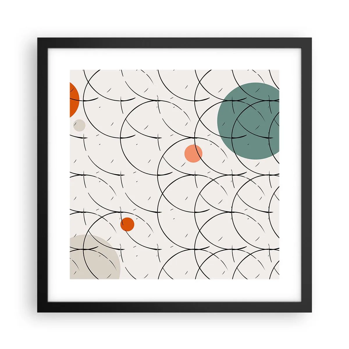 Poster in een zwarte lijst - In de pop-art-sfeer - 40x40 cm