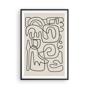 Poster in een zwarte lijst - Volg het pad - 61x91 cm