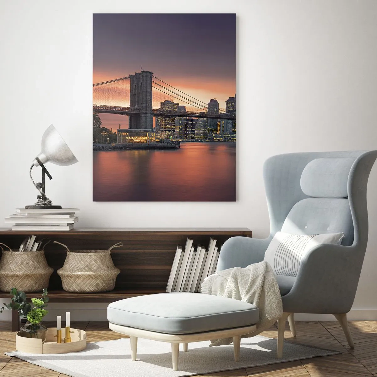 Schilderen op glas - Ondergedompeld in lila stilte - 50x70 cm