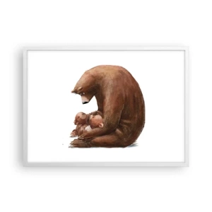 Poster in een witte lijst - Zoete dromen, kinderen - 70x50 cm
