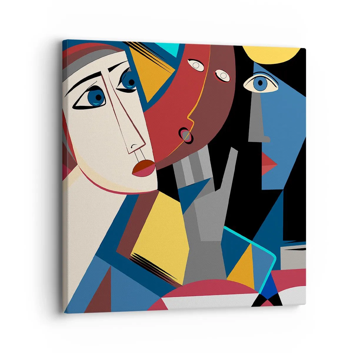 Schilderen op canvas - Een gesprek tussen kubisten - 30x30 cm