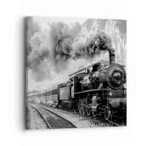 Schilderen op canvas - Staat op het station... - 30x30 cm
