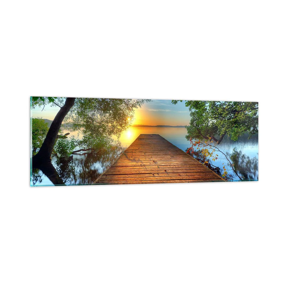 Schilderen op glas - Neem de tijd, ga zitten - 90x30 cm