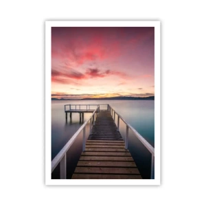 Poster - De zachte vlam van de avond - 70x100 cm