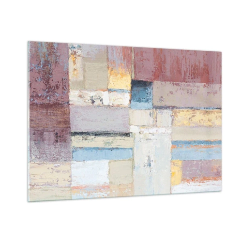 Schilderen op glas - De rust van geometrie - 100x70 cm