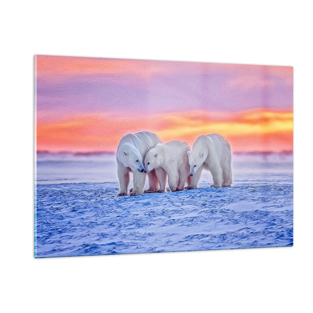 Schilderen op glas - Familie warmte is genoeg - 120x80 cm